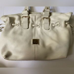 Dooney & Bourke Pebbled Leather Cream tote bag